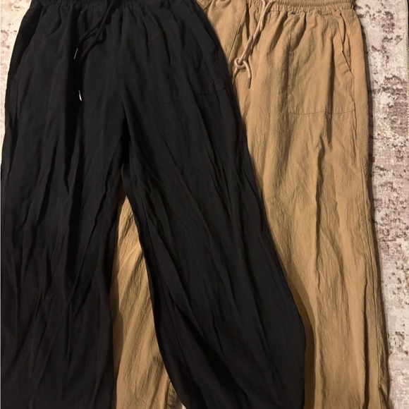 SHEIN Black and Tan Wide Leg Pants - Picture 2 of 3